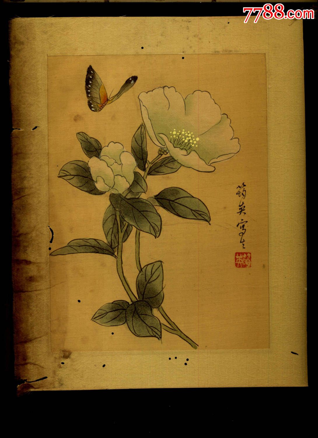 刚收来的老绢画-25厘米*20厘米