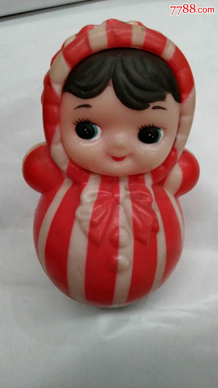 怀旧收藏七十年代的儿童老玩具双面不倒翁