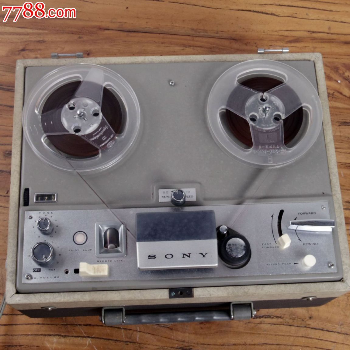 老物件索尼sony老式开盘机录音机功能正常8品送变压器