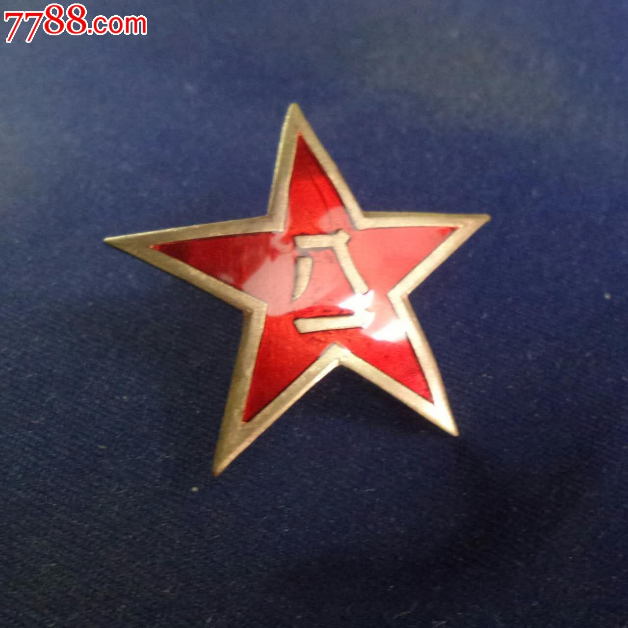 50式解放军帽徽胸标图片