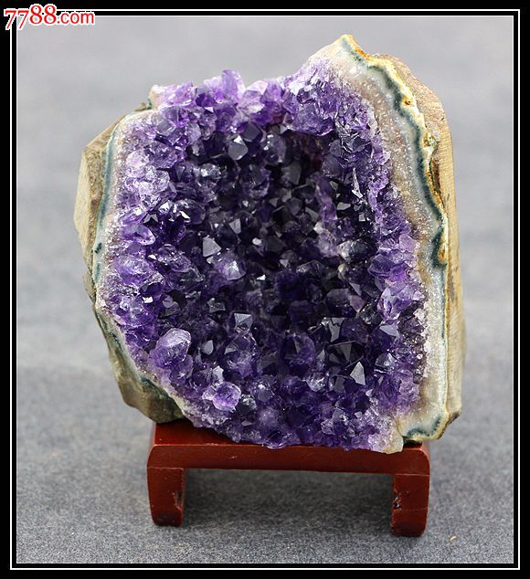 矿物晶体奇石头原石极品天然乌拉圭紫晶洞摆件紫水晶原石摆件d