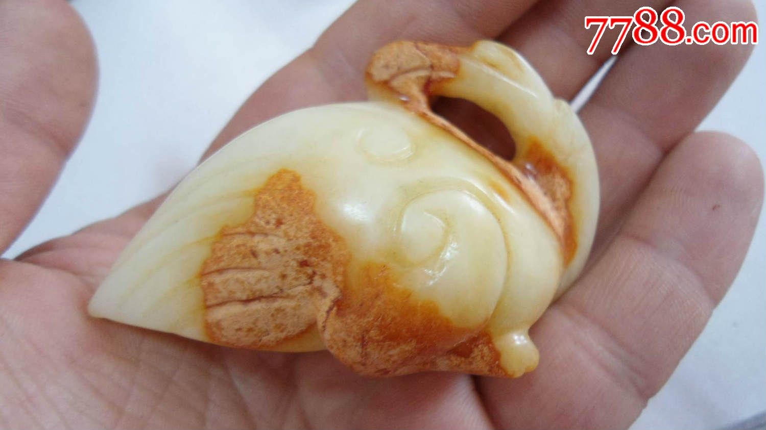 下乡收到出土老玉回头鹅