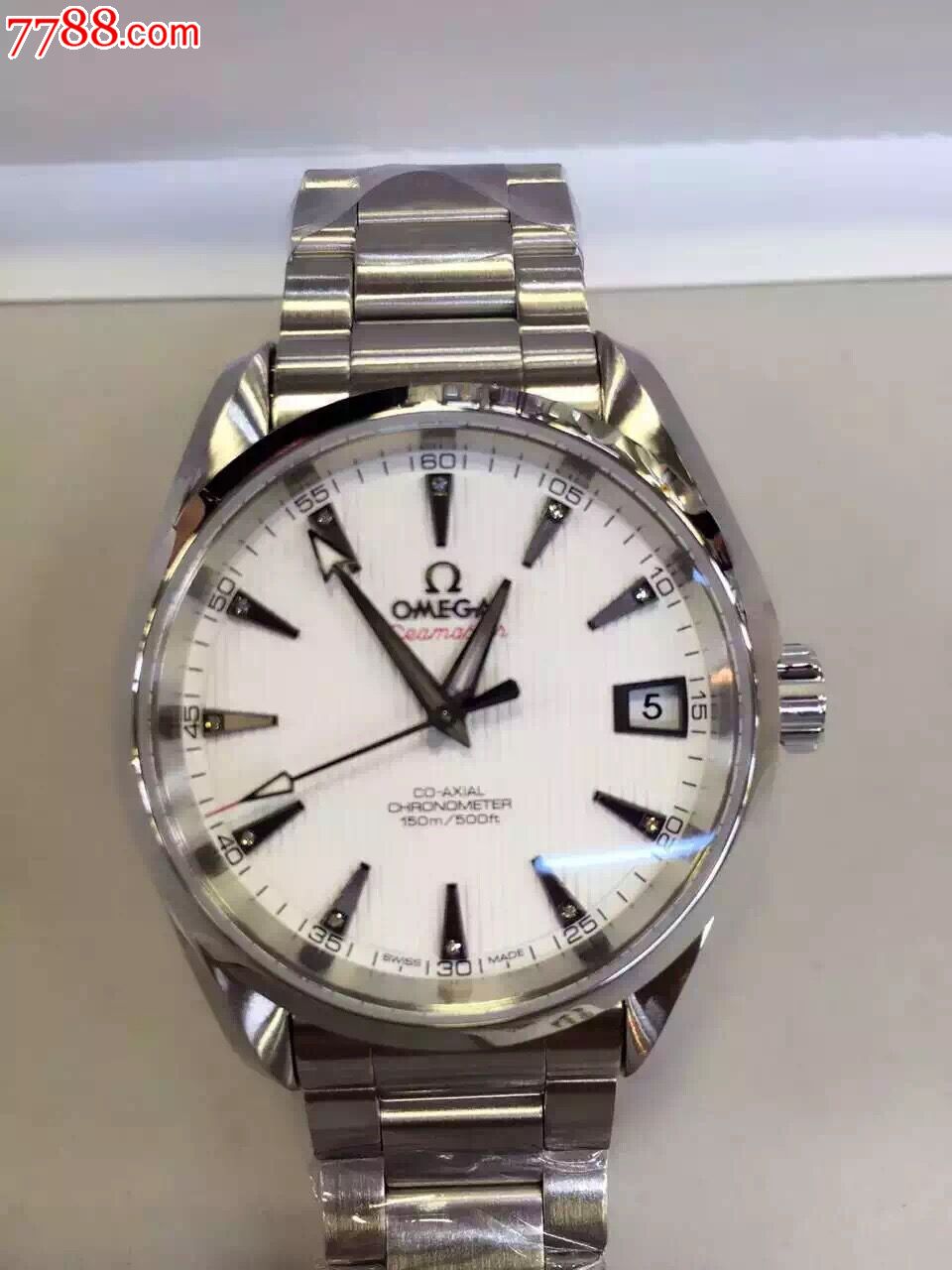 全新全套国行欧米茄8500同轴海马白盘钻刻系列