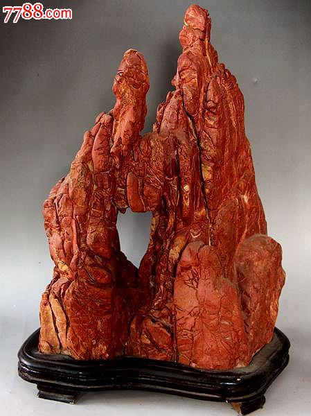 大化石钟乳石灵璧石太湖石3,灵璧石,年代不详,种类不详,其他形式,红色