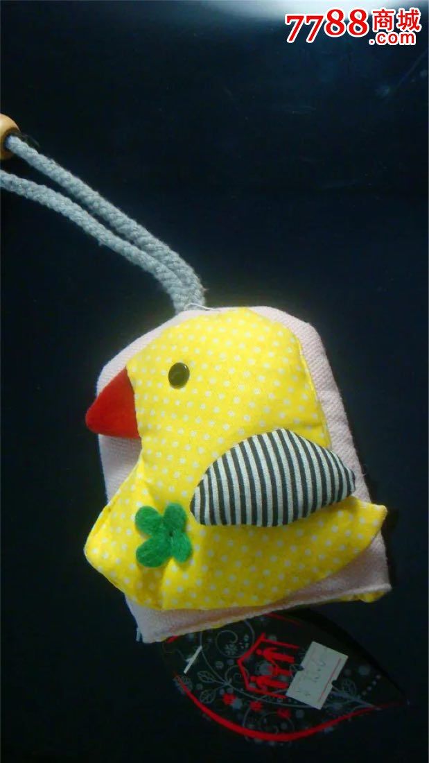 小鸡快跑布艺钥匙包