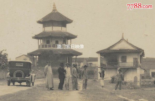 民国老照片,1920年代末的漳州城内八卦楼丹霞书院