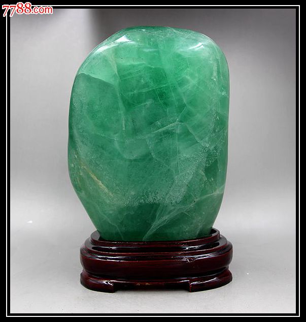 精品奇石原石绿萤石观赏石天然通透绿萤石原石翡翠绿萤石摆件19