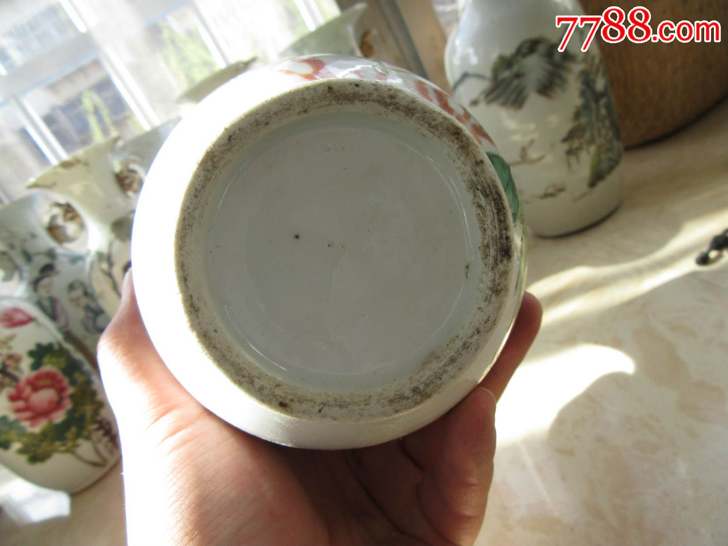 清代光绪大名家子英张少云浅绛彩花鸟瓶