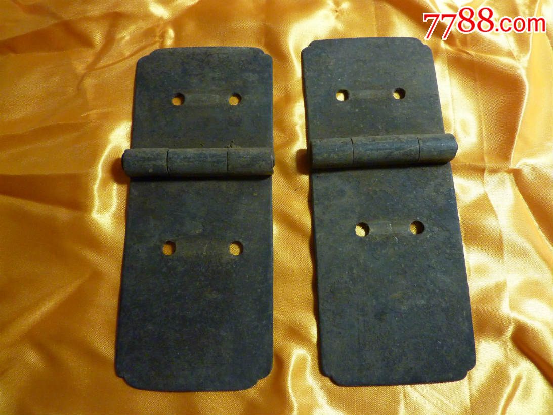 清代箱柜铜合页2个