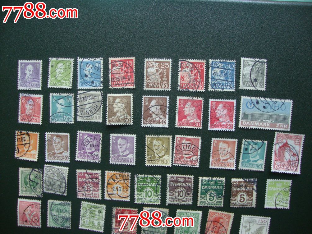 丹麦邮票49张不同合售_欧洲邮票_永不褪色的