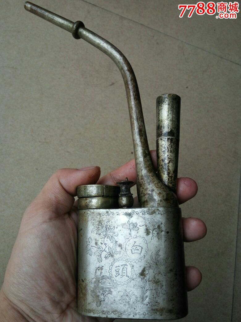 民国全完美富贵白头水烟壶