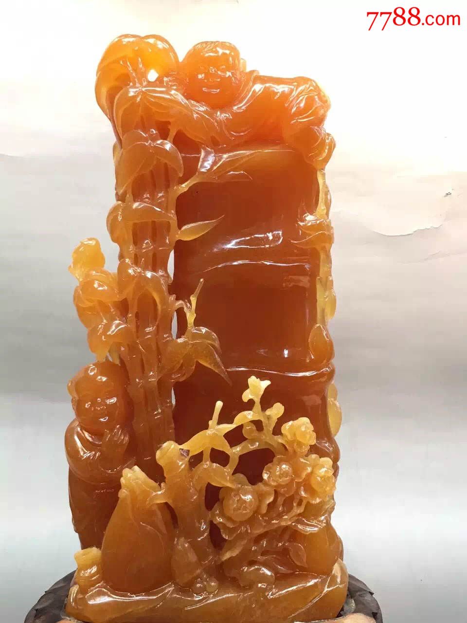 金田黄步步高升摆件