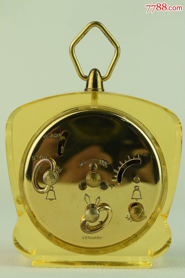 德国收藏品座钟linden透明机械闹钟手动上链计时功能佳礼品推荐