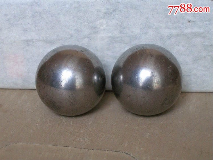 铁制健身球一对(古董古玩民俗老货怀旧道具收藏/老铁器)