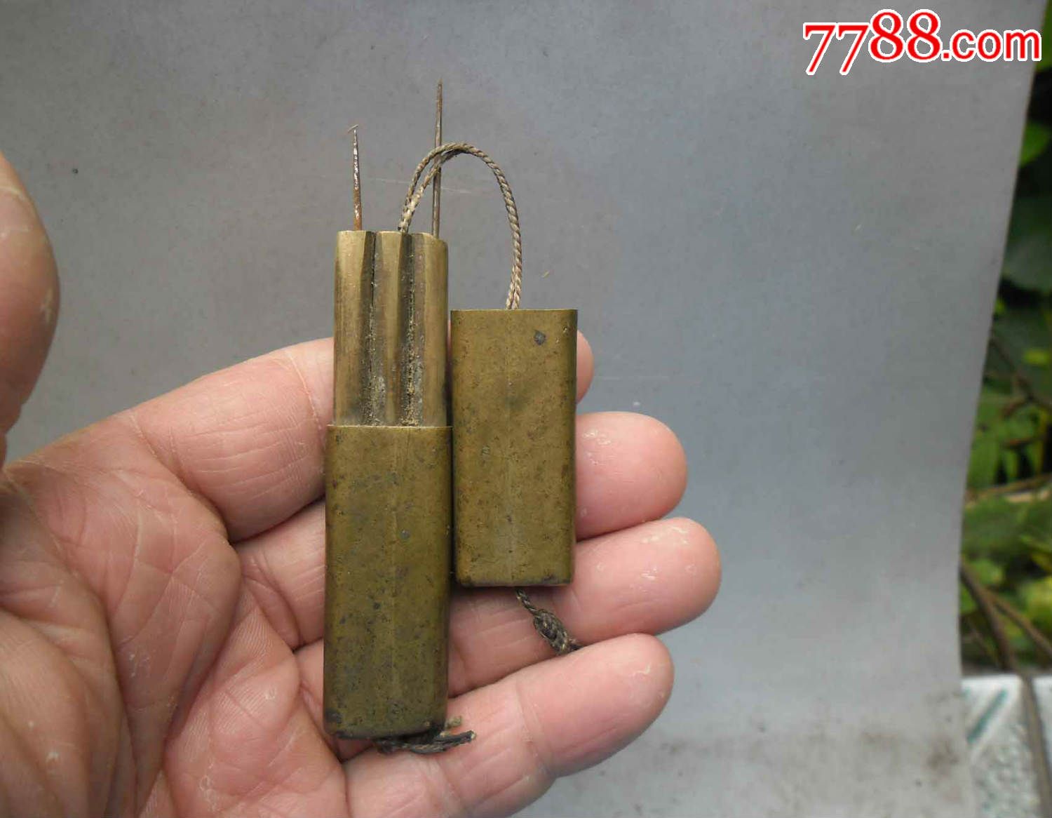 民国黄铜老针筒