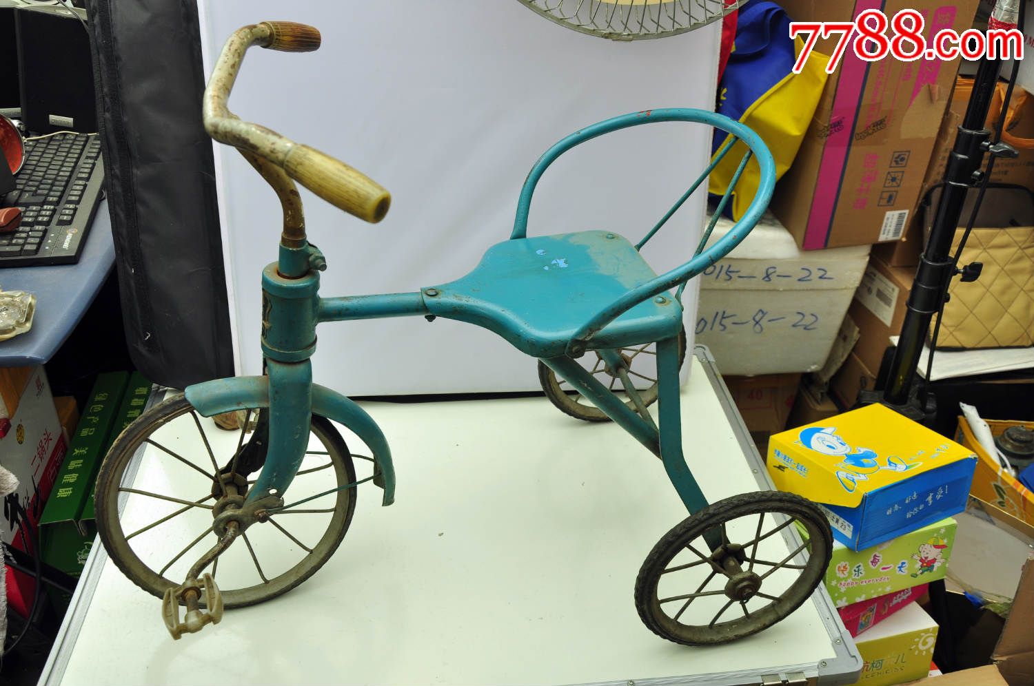 浙江新乐早期儿童铁三轮车脚踏车