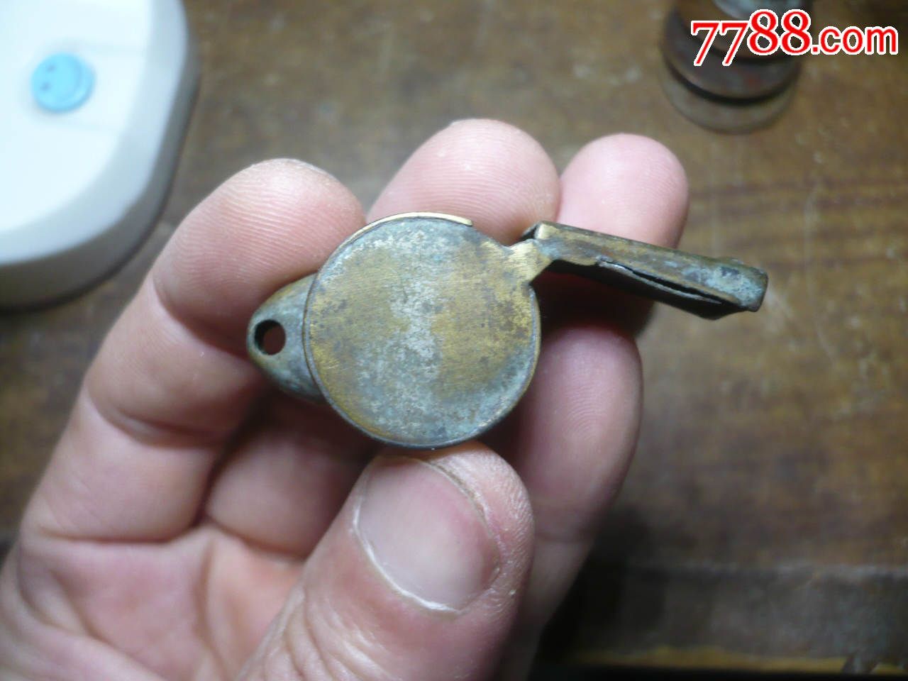民国"上海顺发厂出品"铜哨子