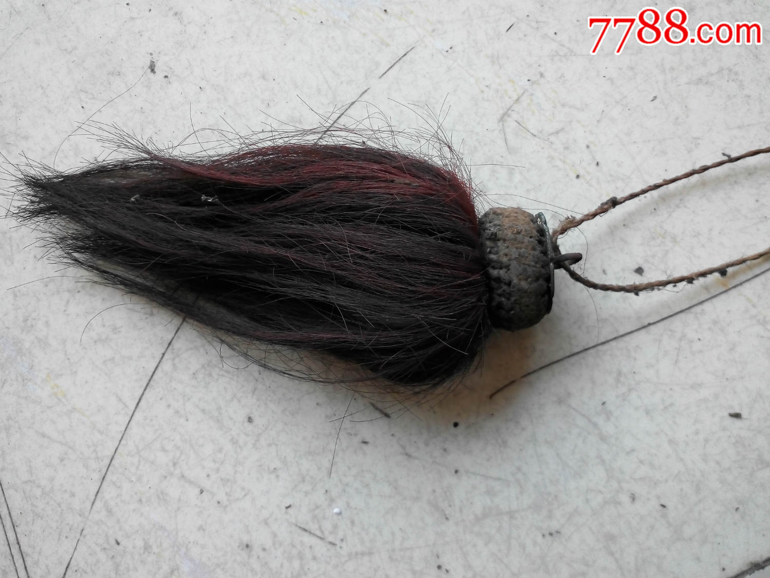 古玩杂项真品清代手工制作老穗头红缨头文玩收藏专栏包老稀有