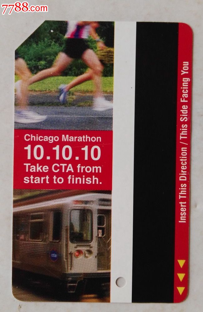 美国芝加哥地铁和公交一卡通(上图芝加哥马拉松赛2010.10.10)