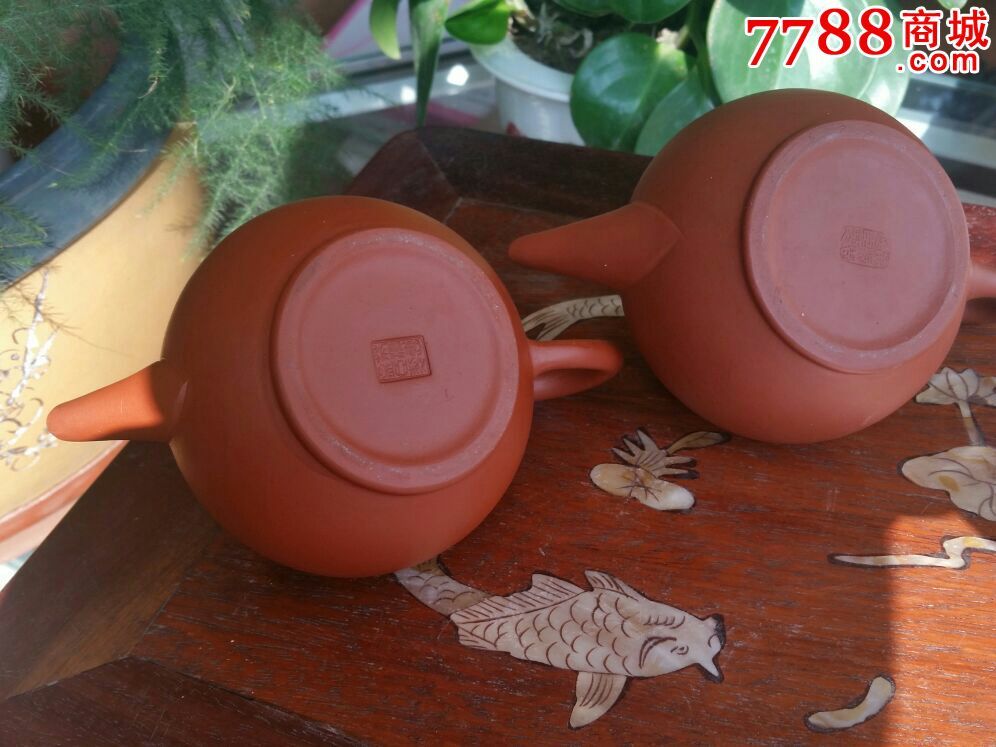 荆溪《孟臣》款紫砂精品功夫茶壶一对