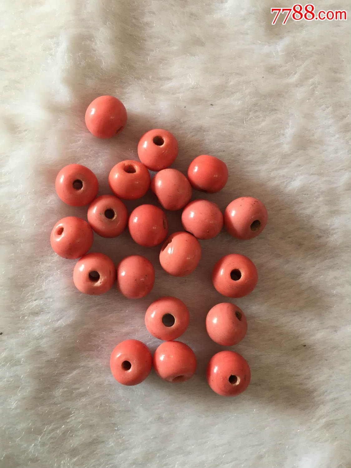老琉璃仿珊瑚珠子20颗