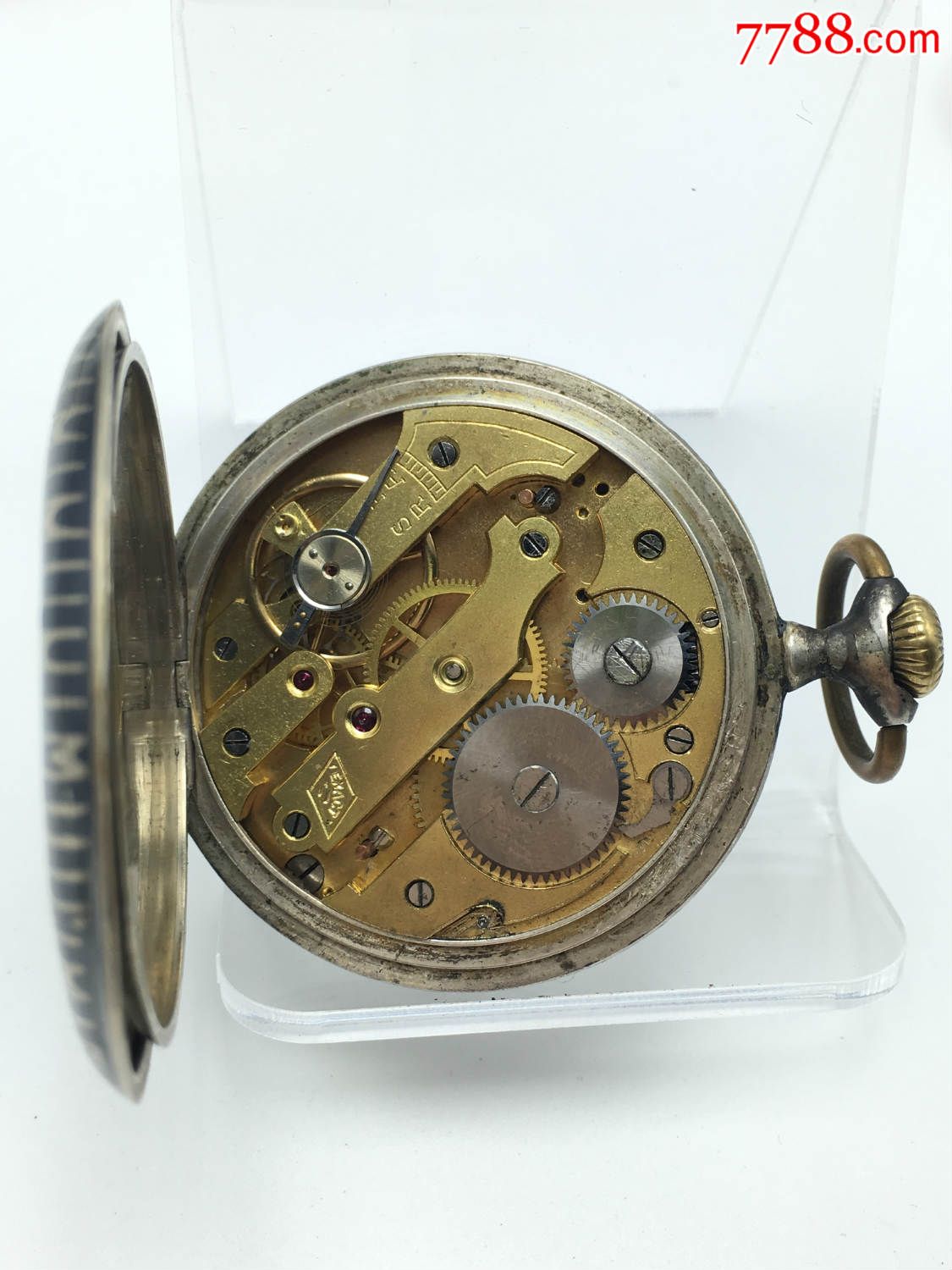 乌银外壳古董老怀表摆好晃动可以走时直径47mm!