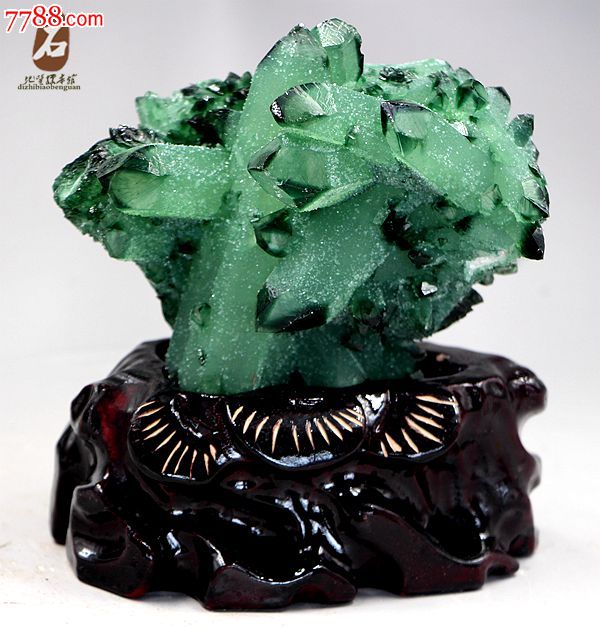 矿物晶体奇石头原石大型绿水晶原石天然矿石摆件精品收藏品182