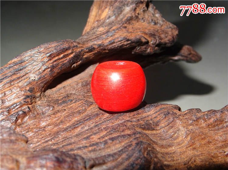 《t1242》藏传老琉璃红琉璃老料器珠