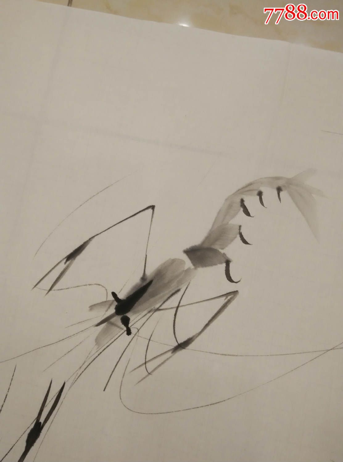 北京齐派画虾名家郭岚老师画作畅游1