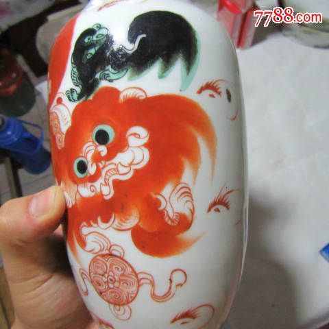 民国黄金盛双彩太师少保花瓶2