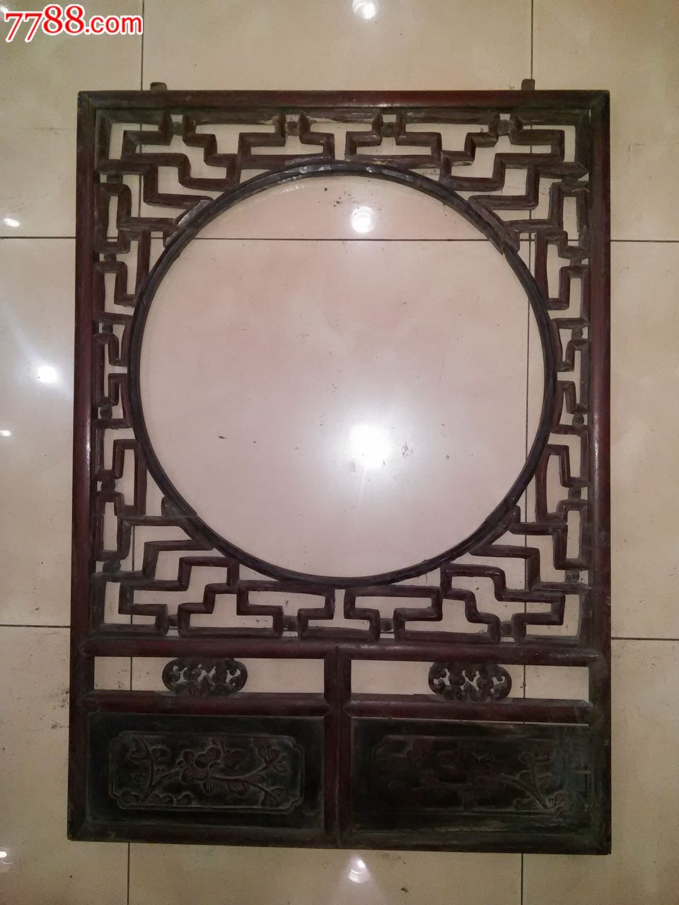 月洞形床窗,普通木材,清代,高96cm宽67cm