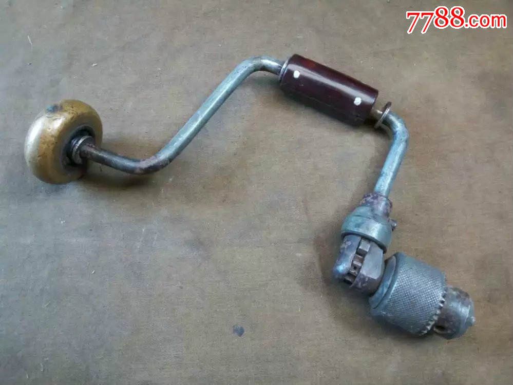 侵华日军弓形手摇钻,老工具