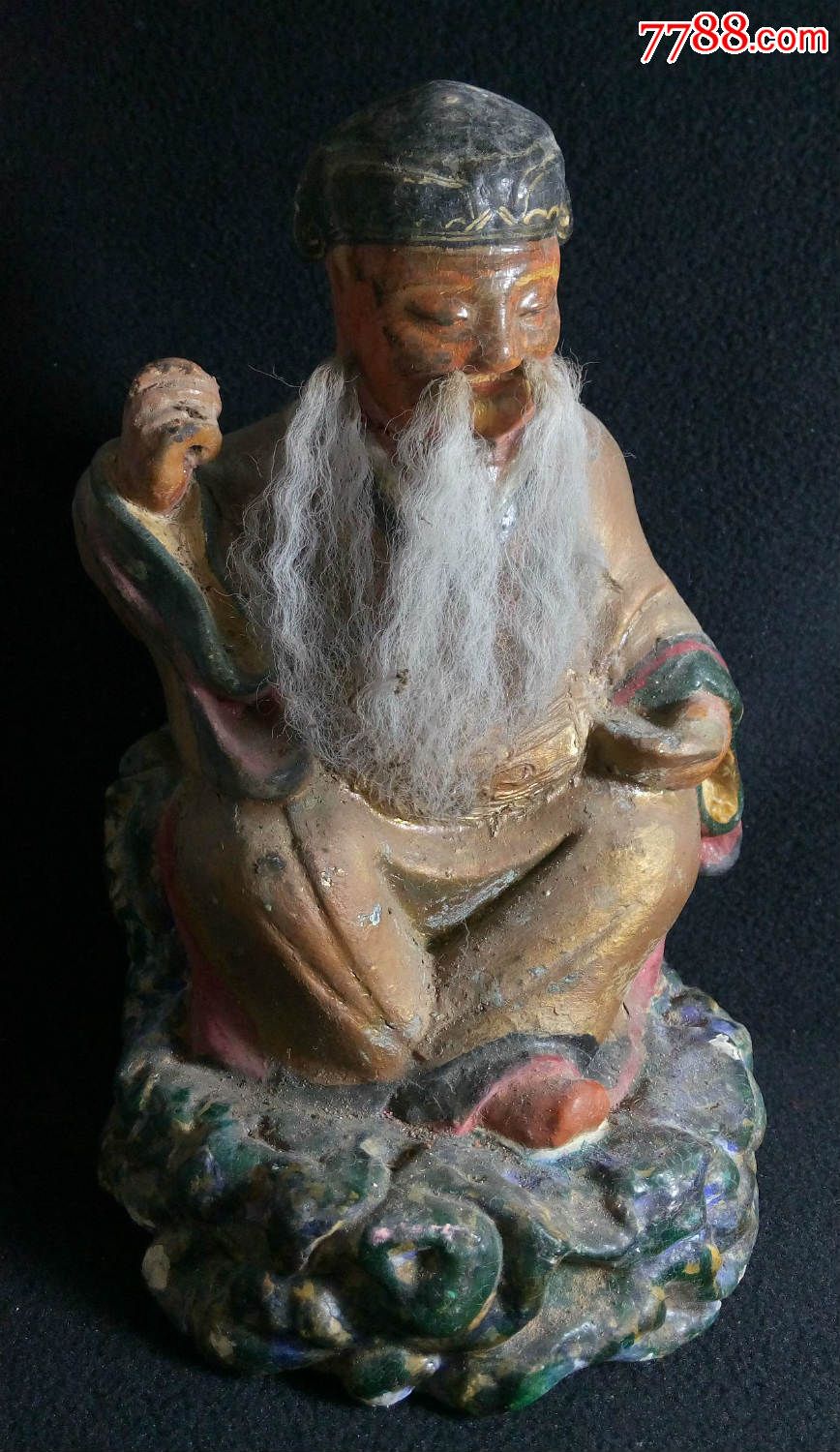 少见清末泥塑土地公