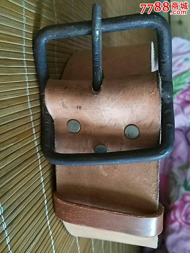 特宽全新老式黄牛皮皮带,皮腰带