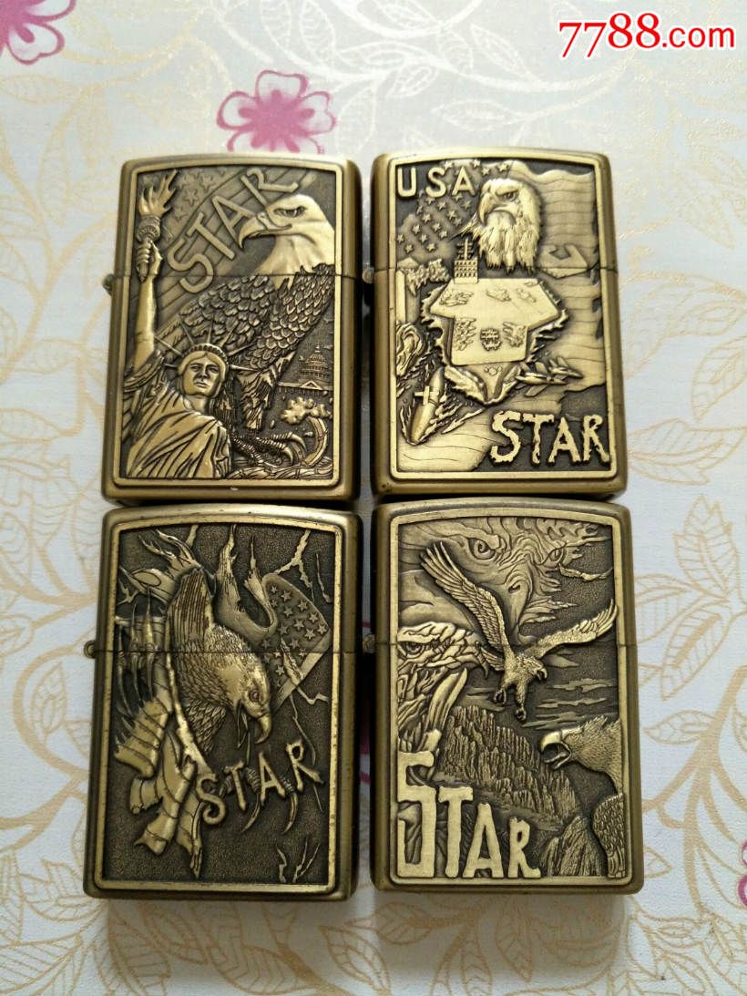 鹰图案煤油打火机starsince1988