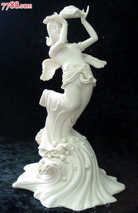 郑金星精卫填海瓷塑