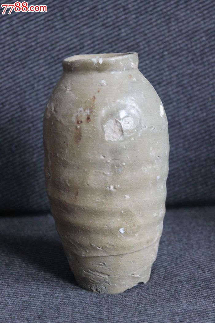 南宋行军壶青瓷韩瓶摆件壶身和底有崩保真高165口径56mmyy.764