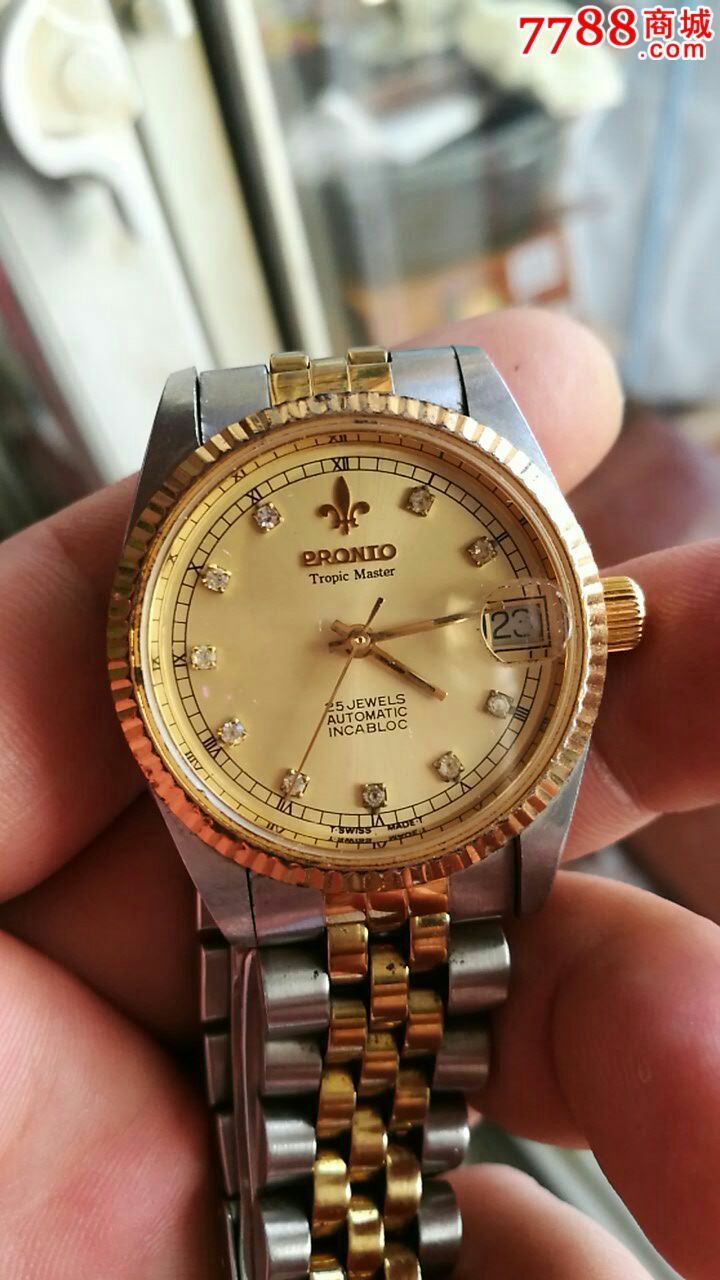 好品中号百浪多自动男表 表经32mm左右