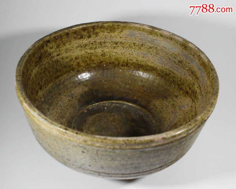 汉陶青釉大钵碗