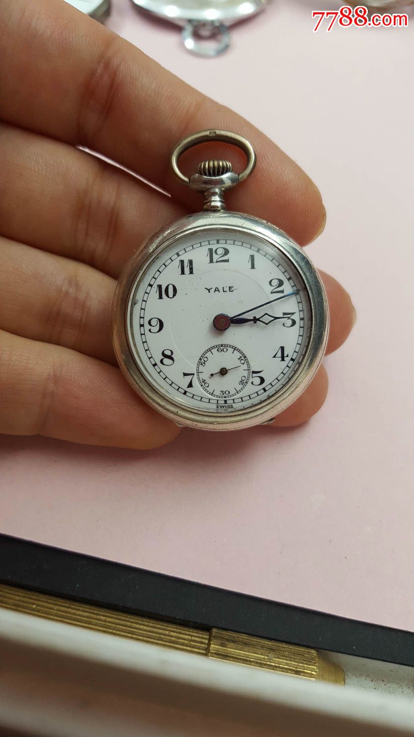 古董瑞士纯银小怀表