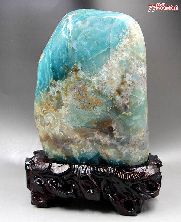 奇石头宝玉石原石标本矿物晶体贵州晴高纯度隆玉原石贵翠09