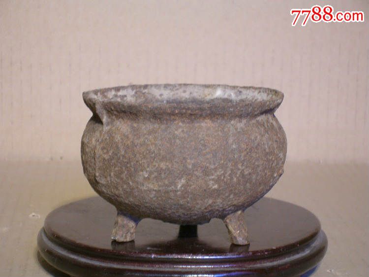 明代三足铁制香炉(古董古玩民俗老货怀旧收藏/宗教老铁器)
