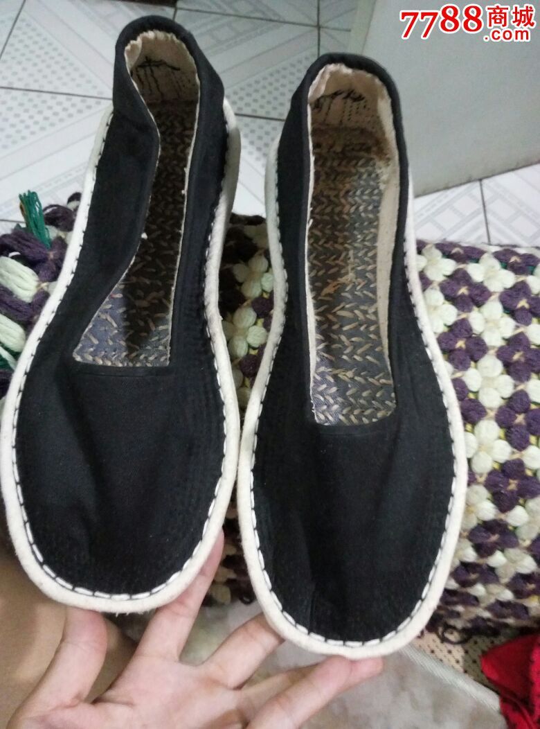 男士纯手工千层底宽口布鞋