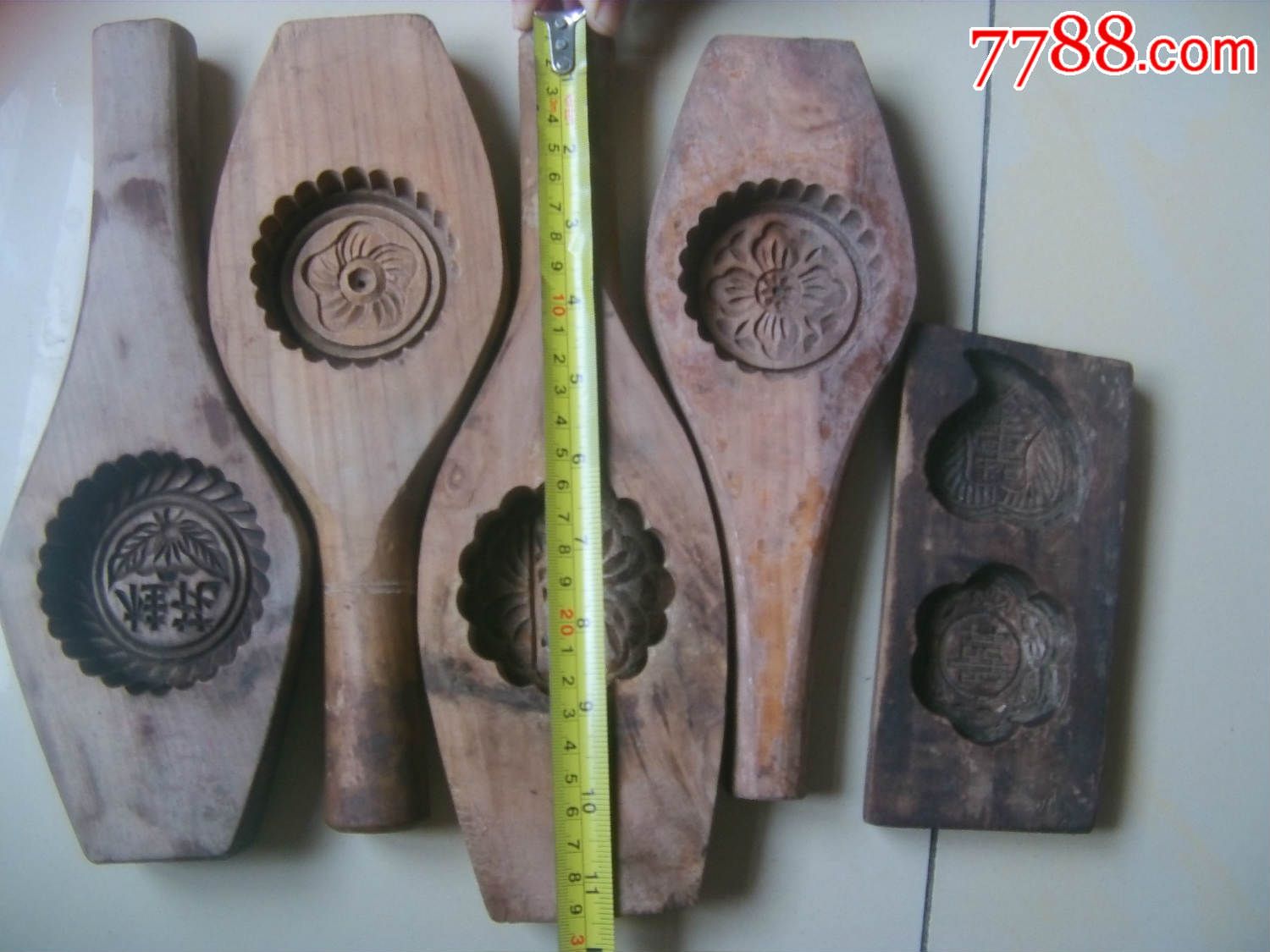 老核桃木模具5个