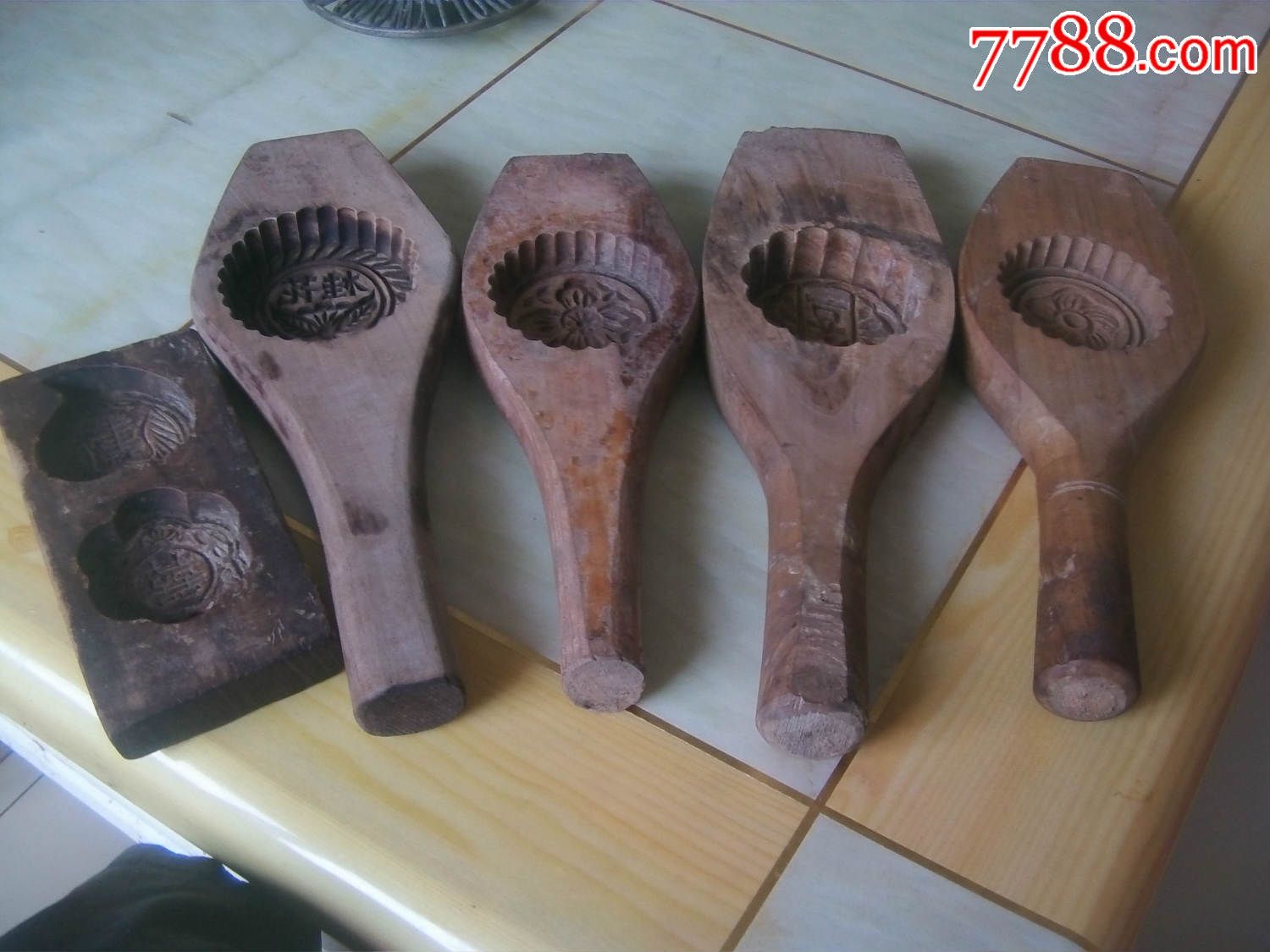 老核桃木模具5个