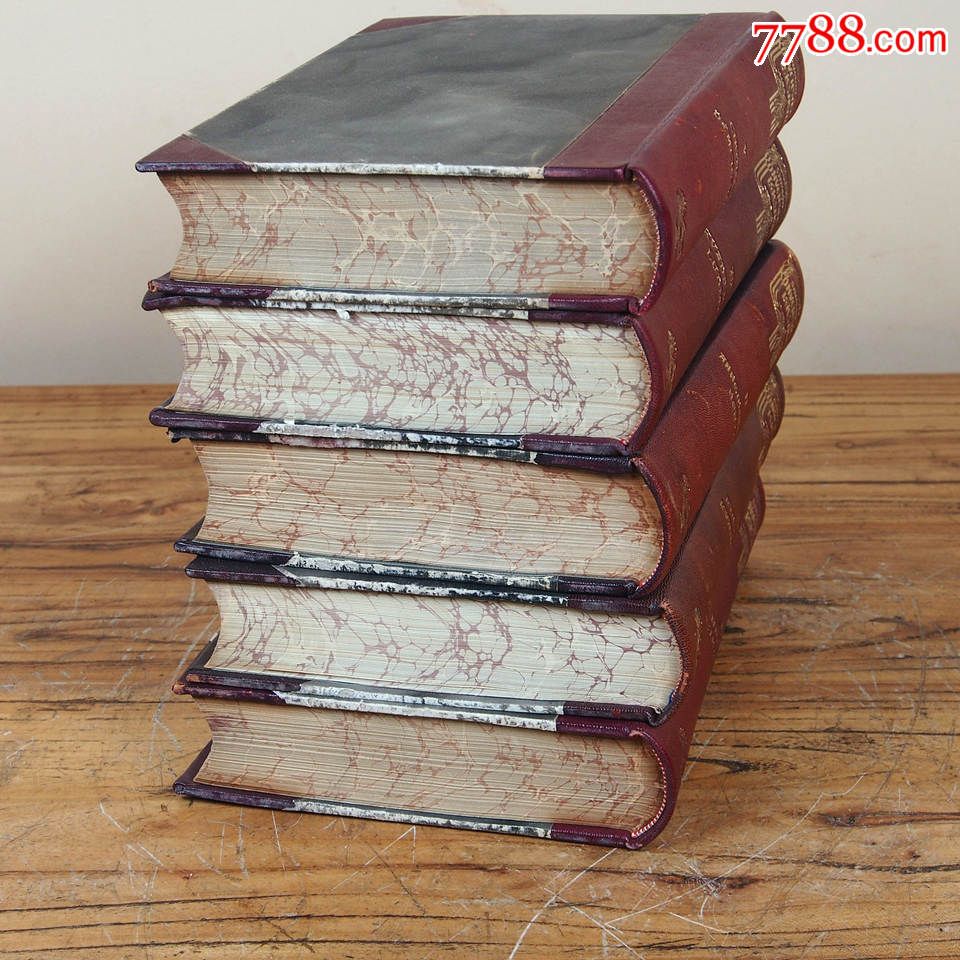 西洋收藏品古董外文书德语书硬皮原版老书精品收藏书_其他文字类旧书