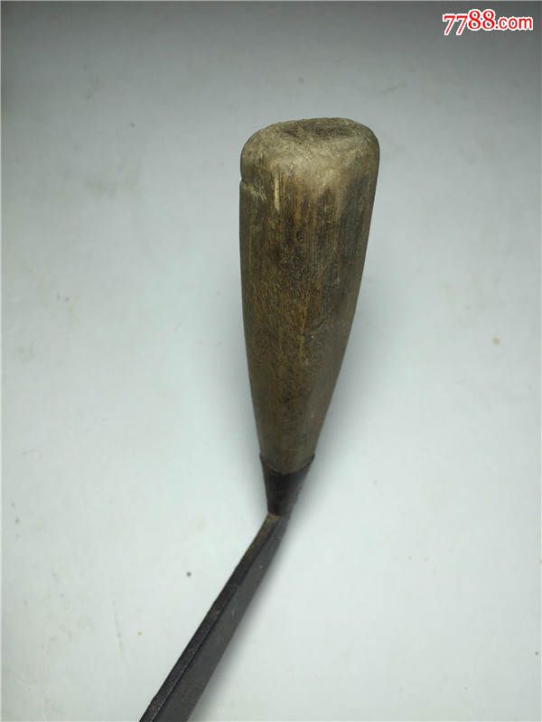 怀旧罕见民俗老物件铁匠纯手工打制的老工具曲尺形剃刀