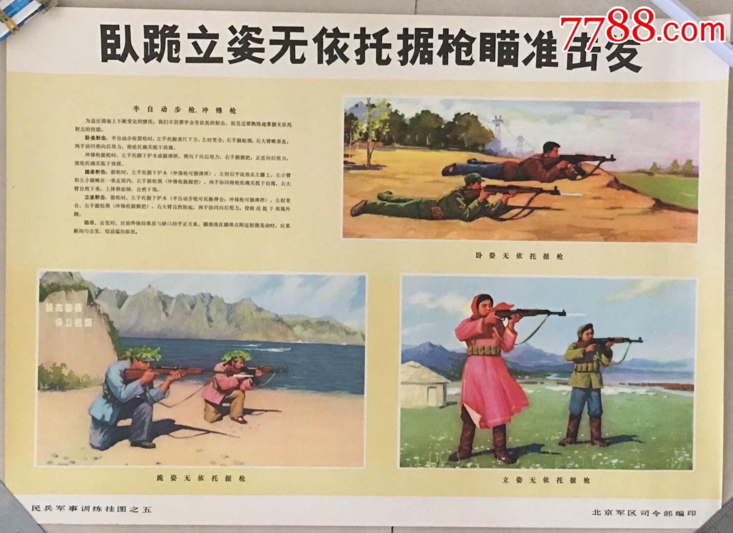 年画宣传画画册期刊书籍印刷品民兵*事训练挂图成套