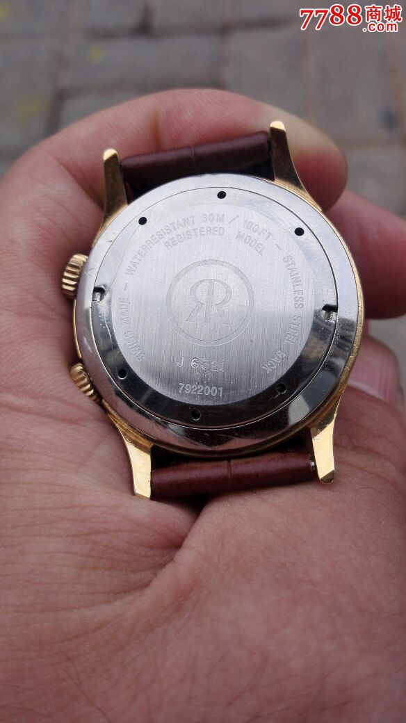 二手手表:瑞士梭曼(总统)包金手卷机械闹表