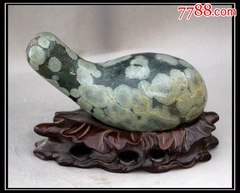 奇石头原石观赏石矿物晶体造型石天然水冲石绿泥石原石绿豆石03